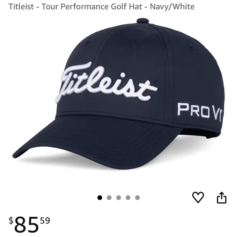 Titleist Black and White Golf Cap